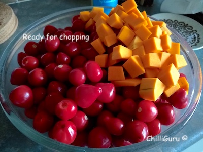 chopped ingredients
